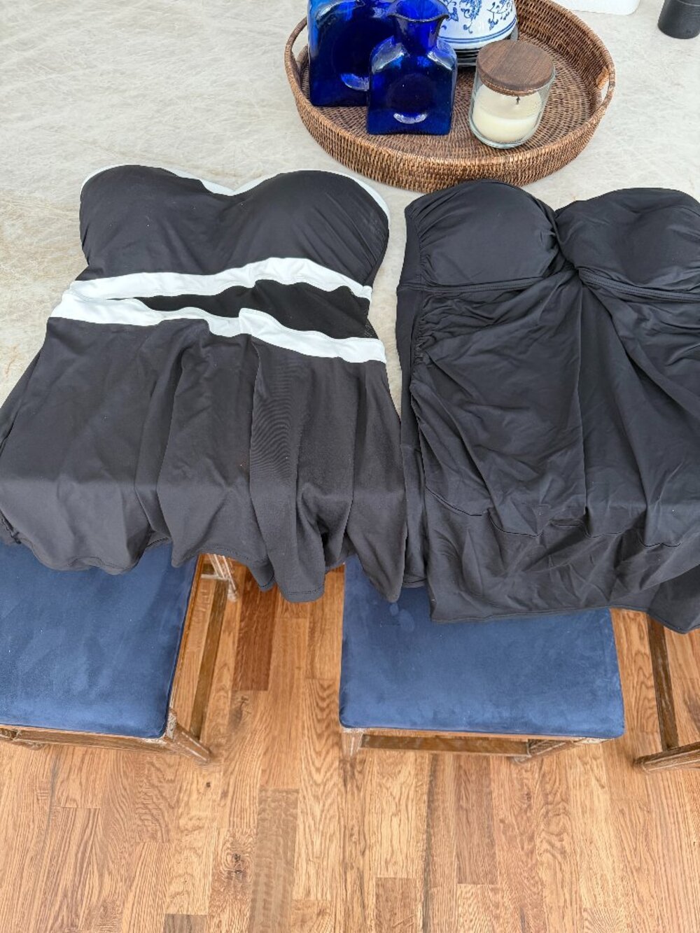2 Anne Cole swim dresses with interchangeable straps and 1 swim bottom size 18W